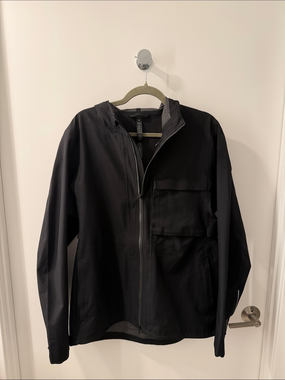 lululemon athletica Black Hooded Rain Jacket